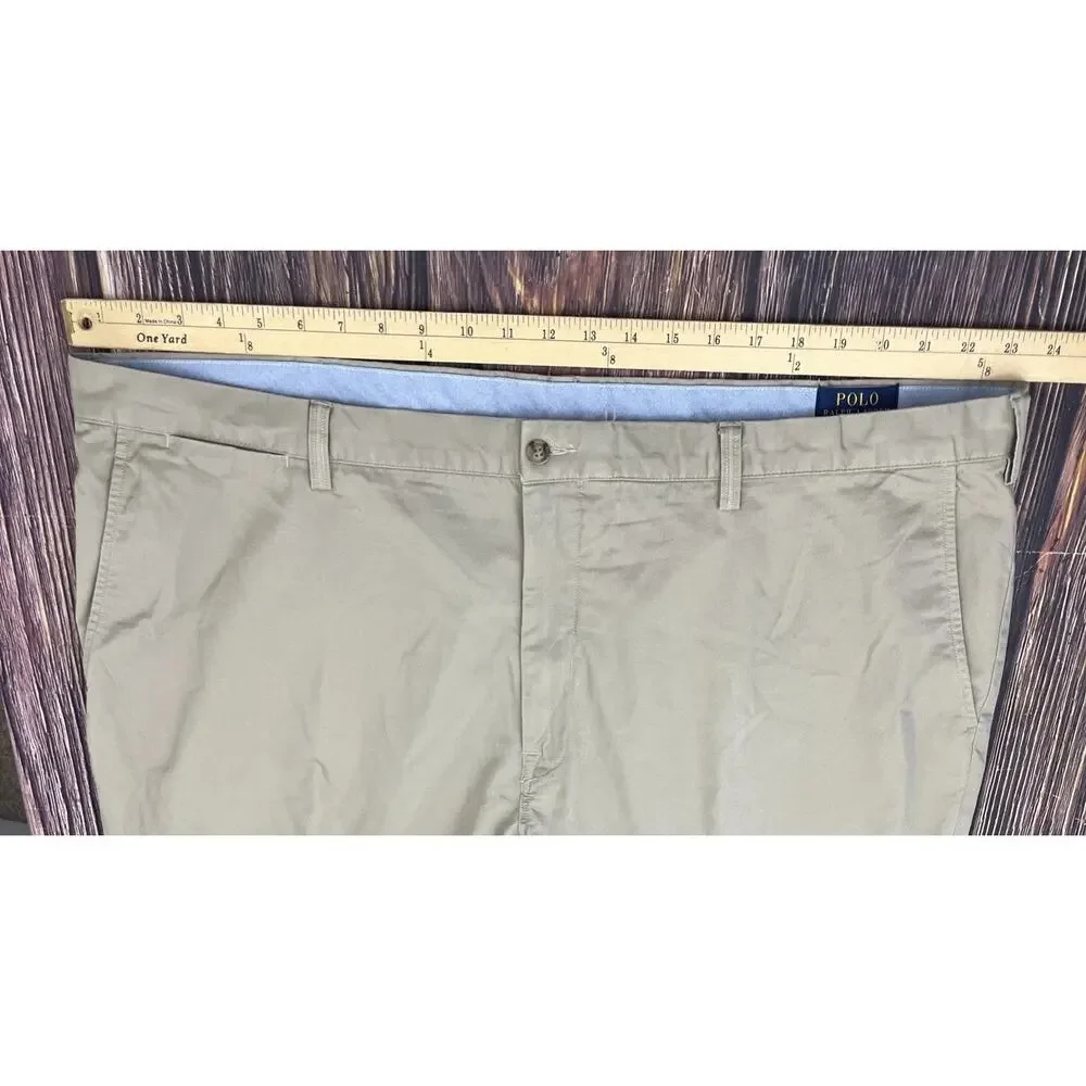 Polo Ralph Lauren Chino Beige Stretch Pants Mens Size 46x32 (Actual 47x32)